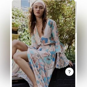Free People Penny Printed Maxi Bodysuit